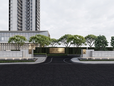 现代主义小区景观 展示区