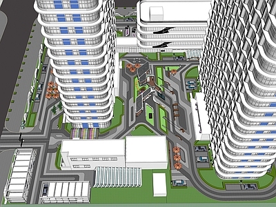 现代主义商业综合体景观 现代小区景观 小区景观廊架 商业精神堡垒 现代轻奢景观 折线大区景观