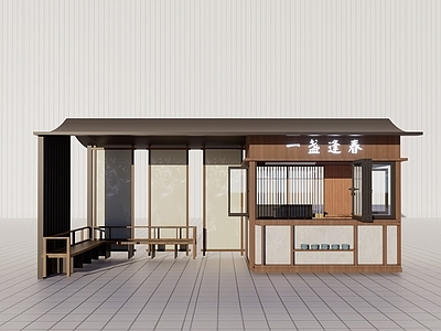 新中式茶叶店 新中式店铺 茶饮店铺 新中式茶饮店 新中式外摆