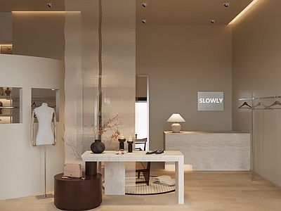 奶油风服装店 侘寂服装店 女装店