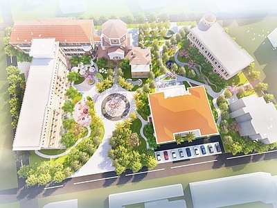 现代医疗康养景观 康养养老院景观 酒店休闲景观 商业区景观 文化建筑景观