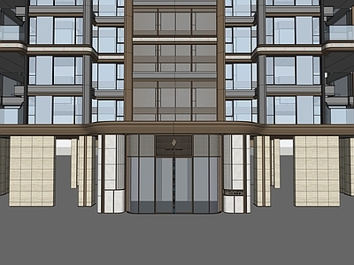 现代主义小高层住宅楼 现代高层住宅 公建化外立面设计 轻奢板式公寓建筑