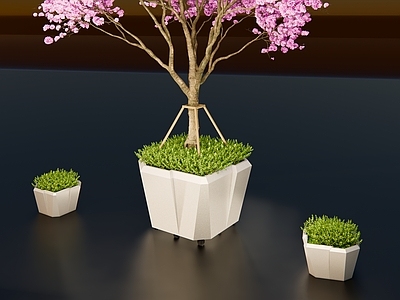 现代简约其他景观小品 可移动种植花箱 极简花钵树钵 户外花箱组合 商业街外摆花箱 树箱小品
