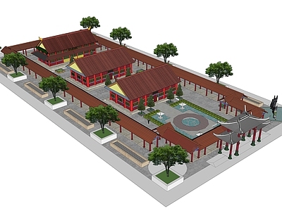 中式寺庙建筑
