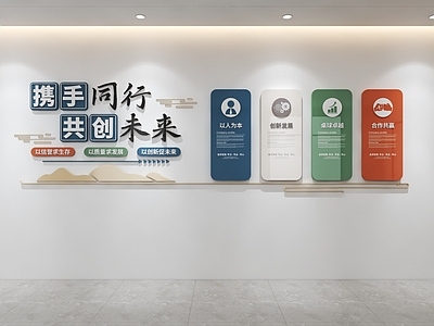 办公大厅 企业文化墙 励志文化墙