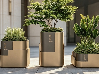 轻奢花钵花器 花箱 组合花箱
