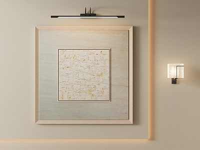侘寂挂画 极简抽象油画 奶油风肌理画 原木框方形画 客厅肌理挂画 客厅肌理油画