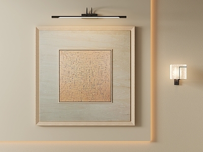 原木风挂画 侘寂线条装饰画 客厅极简线条画 素色肌理挂画 细线条方形挂画 禅意极简挂画