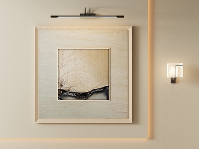 侘寂抽象挂画 新中式肌理油画 禅意山水挂画 客厅素色肌理画 肌理抽象画 原木框方形挂画
