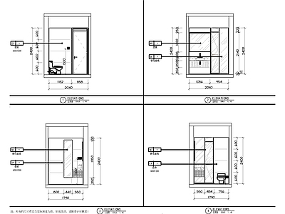 家装立面图 复式公卫立面施