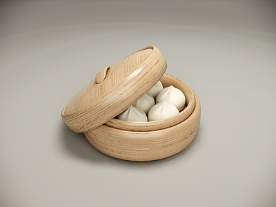 原木风厨具 小笼包 包子 笼屉