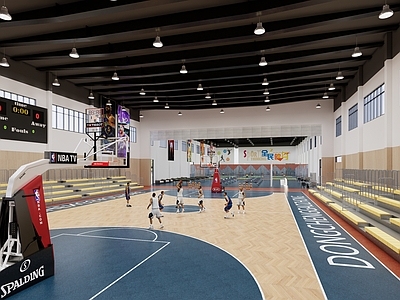 现代篮球场 体育馆 运动馆 乒乓球馆