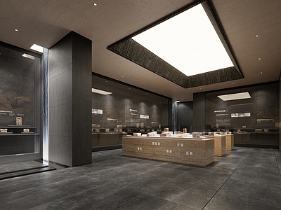 禅意博物馆展厅 窑文化 中式干窑