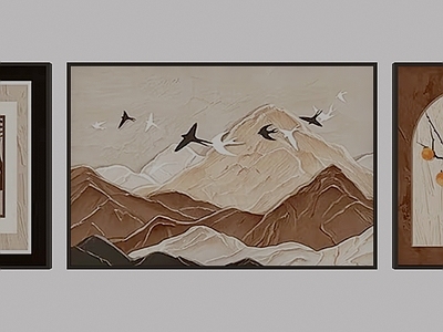 中古风组合画 中古风挂画