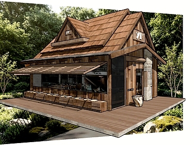 原木风餐饮建筑