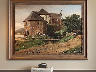中古风山水画 风景画