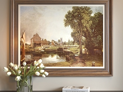 中古风山水画 欧式风景画