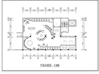 服装店 现代服装店 400平方米 平面布置图