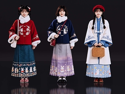 新中式多人 2D古装人物 古装美女 古典美人 古风美女 影视剧角色