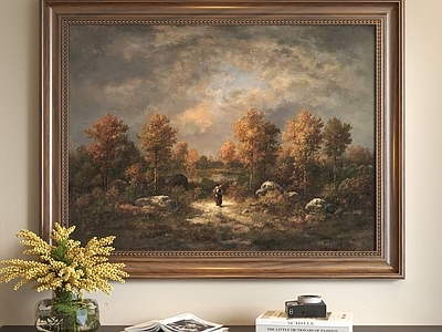 中古风山水画 欧式风景画
