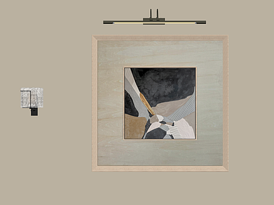 奶油风儿童挂画 原木风 玄关轻奢装饰画 现代立体油画 肌理抽象画 书房立体几何挂画