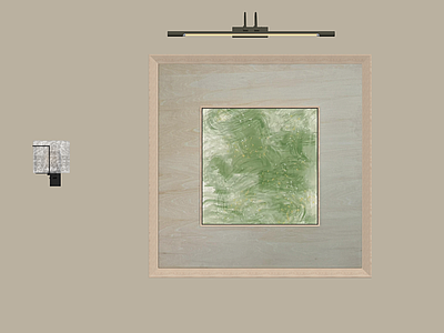 原木风抽象画 奶油风抽象画 侘寂流体肌理画 玄关绿色肌理画 日式流体油画 茶室清新方形画