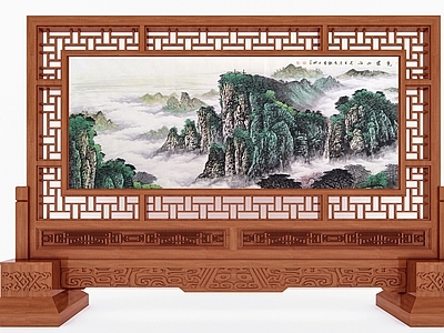 中式落地摆件 中式 屏风 新中式 摆件