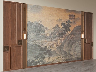 新中式背景墙 沙发背景墙