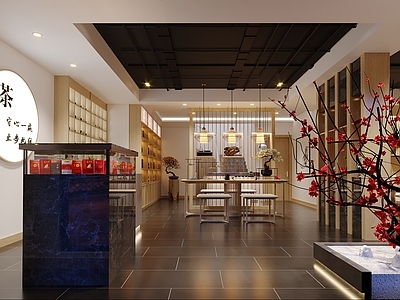 新中式茶叶店 茶叶店 烟酒店 茶楼