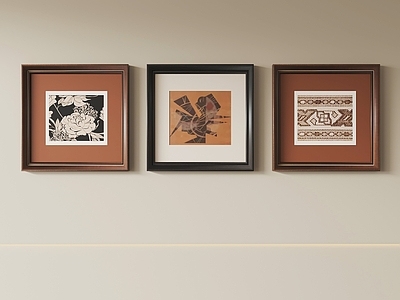 中古风组合画 装饰画挂画