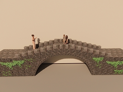中式古建景观桥 景观石砌桥 自然景区石桥