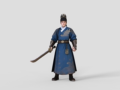 新中式虚拟人物 锦衣卫 锦衣卫美陈 人物雕塑 动漫节美陈