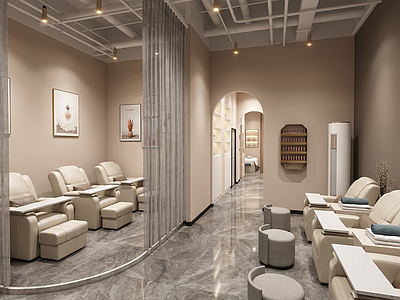 奶油风会所 现代按摩会所