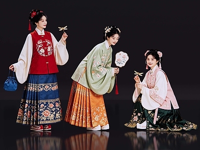 中式多人 2D古装人物 古装美女 古风美女 影视剧角色
