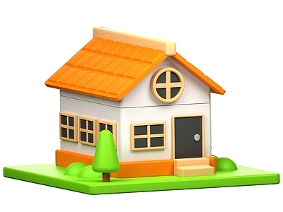 现代其他住宅外观 房屋 别墅 卡通建筑 卡通房屋