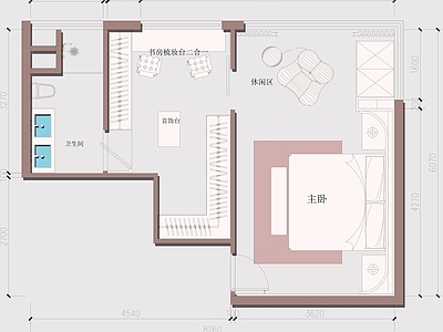其他家装空间 45平主卧衣帽间 卧室套间