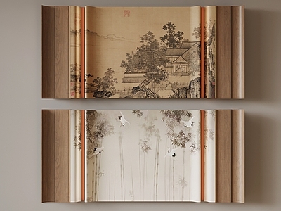 新中式玄关背景墙