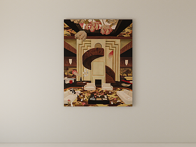中古风挂画 装饰画 挂画
