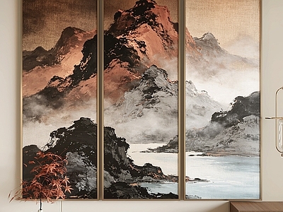 新中式山水画 新中式挂画 新中式装饰画