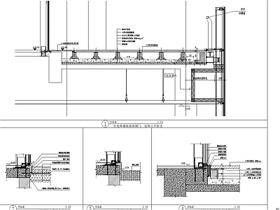 综合景观小品 幕墙交接做法 建筑与地面交接