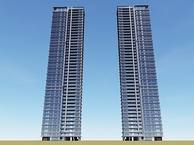 现代主义超高层住宅楼 上海高层公寓 高层住宅