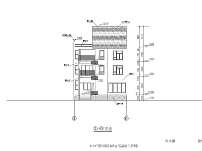 别墅建筑 三层联排双拼 别墅