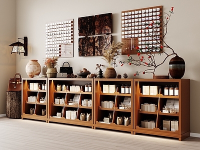 新中式首饰柜 展示柜 装饰柜 储物柜 摆件组合 文创饰品套装