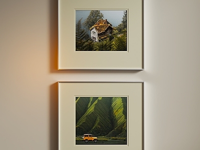 极简艺术展厅 艺术挂画