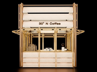 原木风食品展台 原木外摆摊位 现代简约摊位 摊位木屋 篷布搭建摊位 网红集市摊位