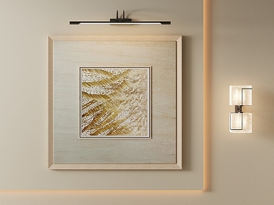 轻奢挂画 侘寂抽象油画 中古风装饰画 原木框艺术画 样板间挂画 玄关抽象肌理画