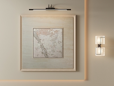 奶油风挂画 侘寂风抽象画 莫兰迪肌理挂画 客厅方形装饰画 原木框艺术挂画 玄关抽象挂画