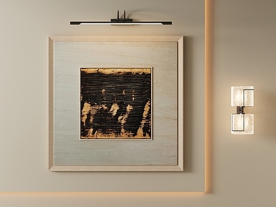 极简挂画 侘寂风 中古风抽象画 客厅方形装饰画 复古厚肌理油画 玄关方形油画