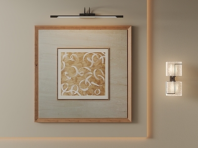 现代简约挂画 原木风线条抽象画 现代抽象装饰画 简约抽象画
