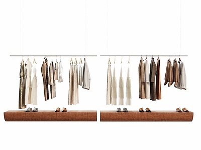 极简晾衣架 服装店挂衣架 服装店展示区